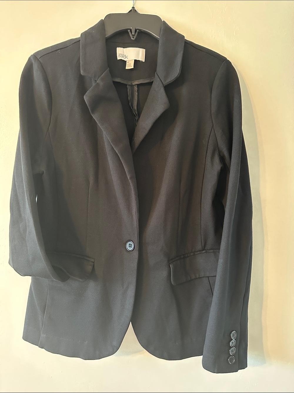 Nordstrom Rack Essential Black Stretch Ponte Blazer Size Mediu